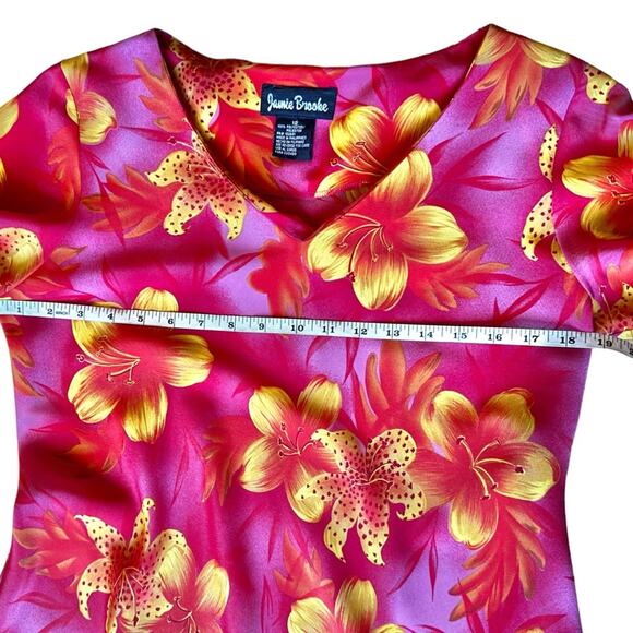 Jamie Brooke Tropical Floral Dress – Size 12 – Colorful – Made in Philippines - Picture 8 of 12